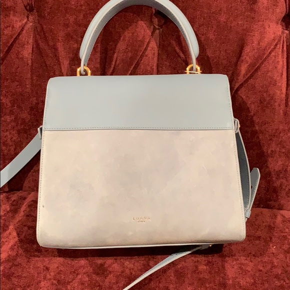 Luna italy Paley Leather Satchel in Light Blue - Picture 4 of 6